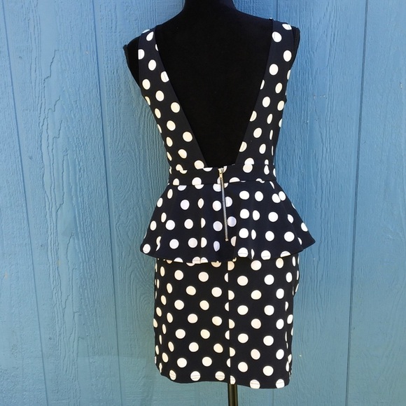 H&M Divided Polka Dot Sleeveless Dress Ruffle 8 - Picture 4 of 7